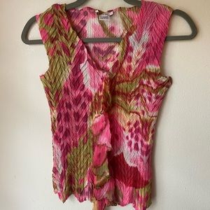 Cache Stretch Printed Top Size Small